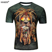 Load image into Gallery viewer, 2019 New Men's fashion animals 3d T-shirt lizard drop 3d printed Gecko Pattern short-sleeved T-shirt puls size
