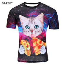 Load image into Gallery viewer, 2019 New Men's fashion animals 3d T-shirt lizard drop 3d printed Gecko Pattern short-sleeved T-shirt puls size