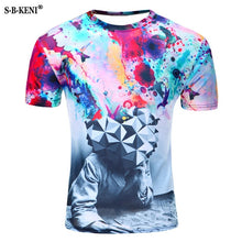 Load image into Gallery viewer, 2019 New Men's fashion animals 3d T-shirt lizard drop 3d printed Gecko Pattern short-sleeved T-shirt puls size
