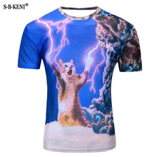 Load image into Gallery viewer, 2019 New Men's fashion animals 3d T-shirt lizard drop 3d printed Gecko Pattern short-sleeved T-shirt puls size