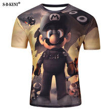 Load image into Gallery viewer, 2019 New Men's fashion animals 3d T-shirt lizard drop 3d printed Gecko Pattern short-sleeved T-shirt puls size