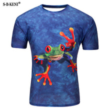 Load image into Gallery viewer, 2019 New Men's fashion animals 3d T-shirt lizard drop 3d printed Gecko Pattern short-sleeved T-shirt puls size
