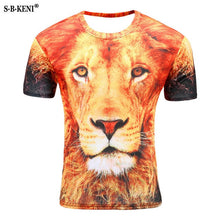 Load image into Gallery viewer, 2019 New Men's fashion animals 3d T-shirt lizard drop 3d printed Gecko Pattern short-sleeved T-shirt puls size