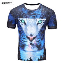 Load image into Gallery viewer, 2019 New Men's fashion animals 3d T-shirt lizard drop 3d printed Gecko Pattern short-sleeved T-shirt puls size