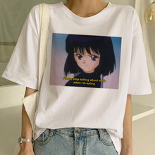 Load image into Gallery viewer, Sailor Moon Summer New Fashion T Shirt Women Harajuku Short Sleeve Fun Ulzzang T-Shirt Cute Cat Tshirt Cartoon Top Tees Female