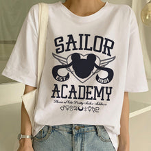Load image into Gallery viewer, Sailor Moon Summer New Fashion T Shirt Women Harajuku Short Sleeve Fun Ulzzang T-Shirt Cute Cat Tshirt Cartoon Top Tees Female
